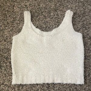 SKIMS Cream Fuzzy Tank Top